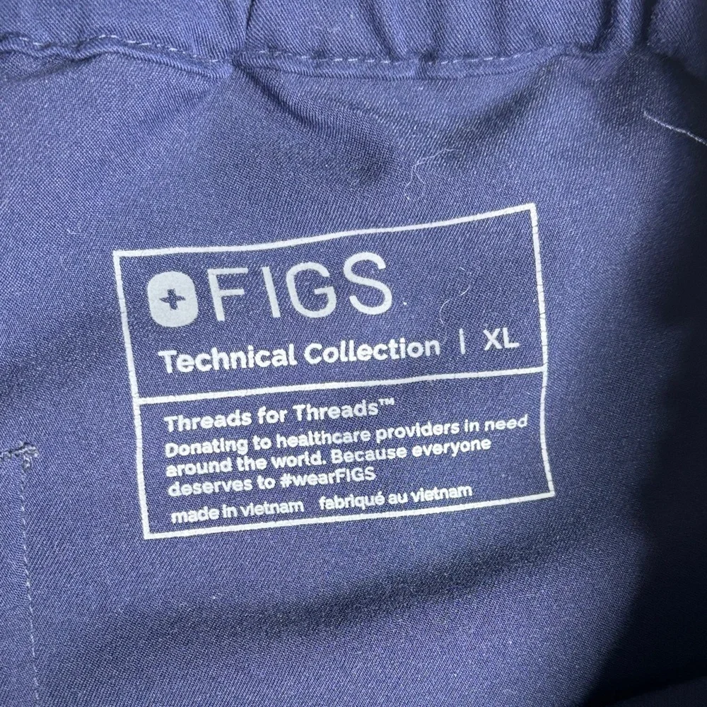 FIGS Pisco Scrub Pants Elastic Waist Straight Leg Technical Collection